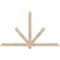 Ekena Millwork Kennewick Smooth Timber Gable Bracket, Douglas Fir, 72"W x 42"H x 1 1/2"D x 3 1/2"F, 14/12 Pitch GBW072X42X0204KEN00SDF - alternate 1